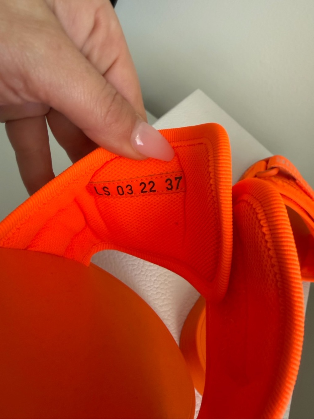 Dior Orange Fluo Logo Slide Sandals - Picture 6 of 7